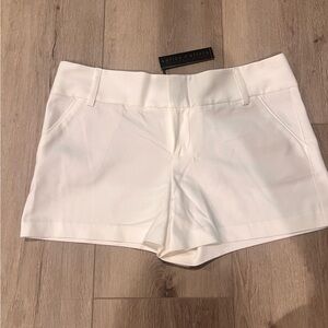 Alice + Olivia High Waist Cream Shorts